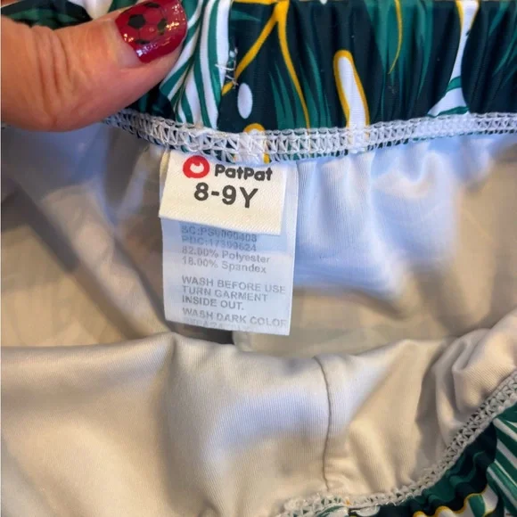 Boys Tropical Swim Set - Black UPF Sun Protection Rash Guard, Patterned Trunks - Picture 7 of 13